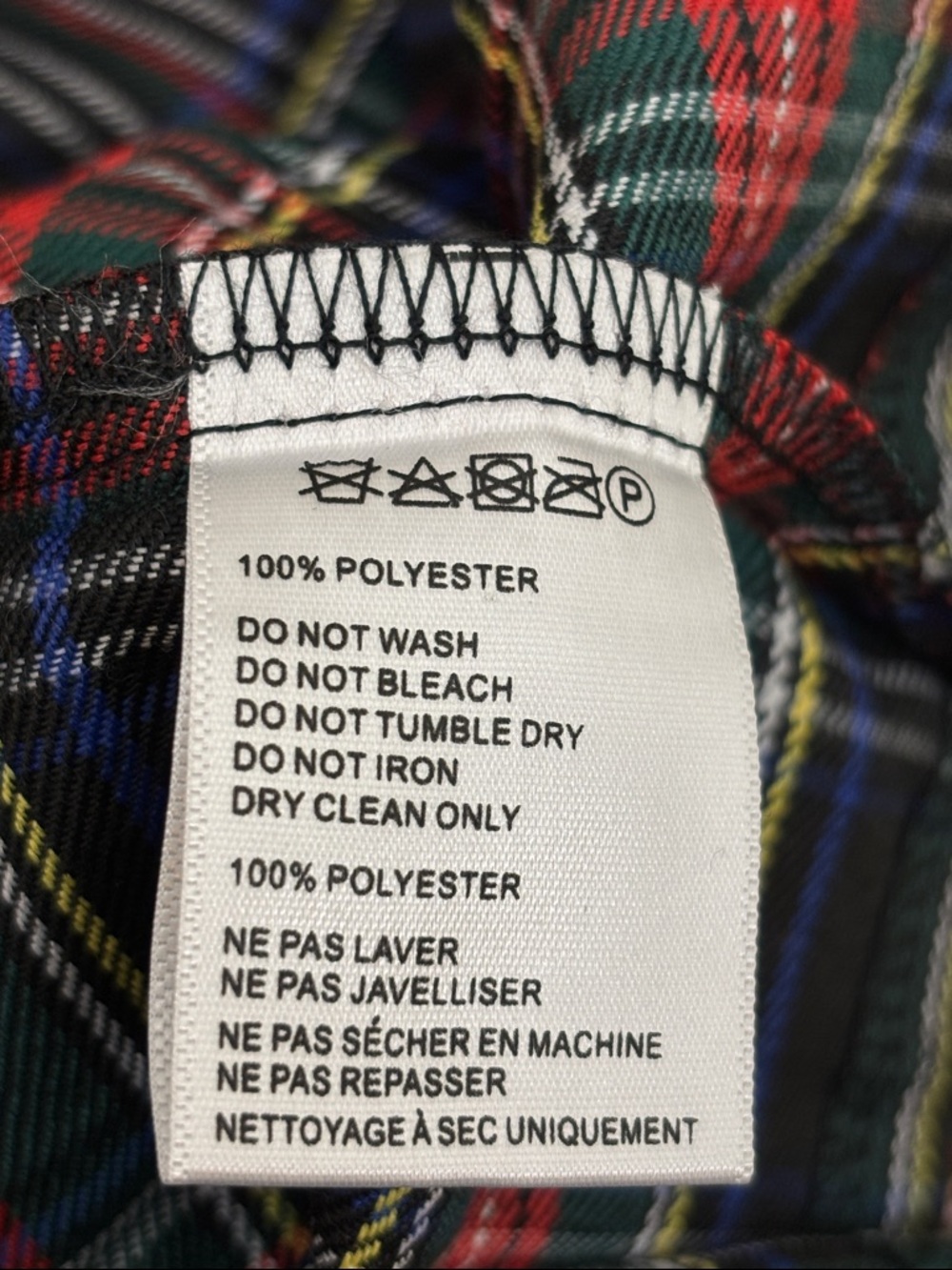 NWT Urban Outfitters Mary Red Tartan Plaid Pleated Mini Skirt Large - Picture 12 of 12